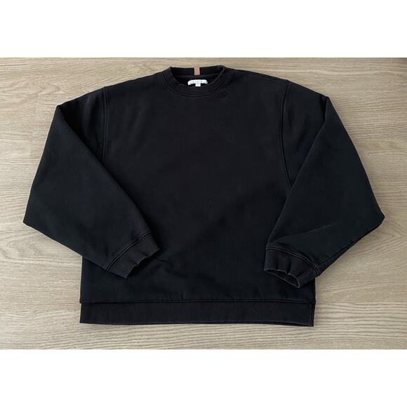 Lunya Woman's Cozy Fleece Crewneck Sweatshirt M Black Loungewear Travel - Picture 4 of 10